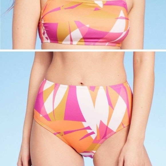 Kona Sol Orange and Pink Bikini Set - Picture 2 of 3